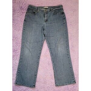 Lee Jeans Womens 14 Medium Petite Relaxed Fit 1867 Straight Leg Mid Rise Denim
